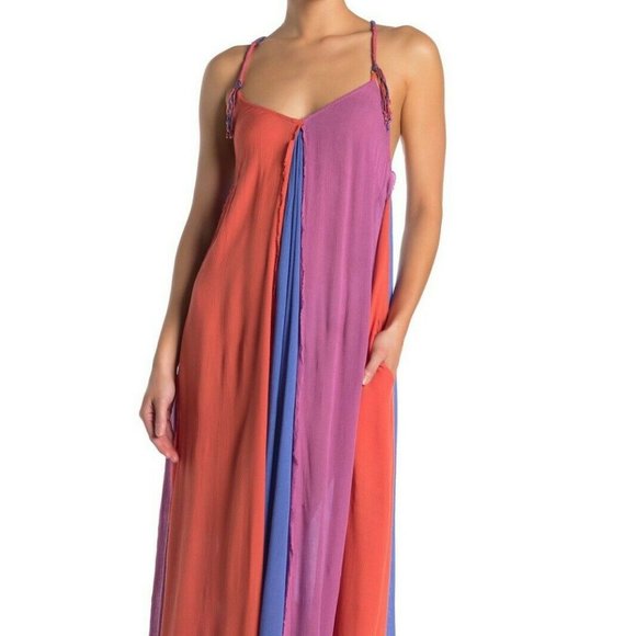 Free People Dresses & Skirts - Free People Mixin' It Up Maxi Dress Beach Gauze S